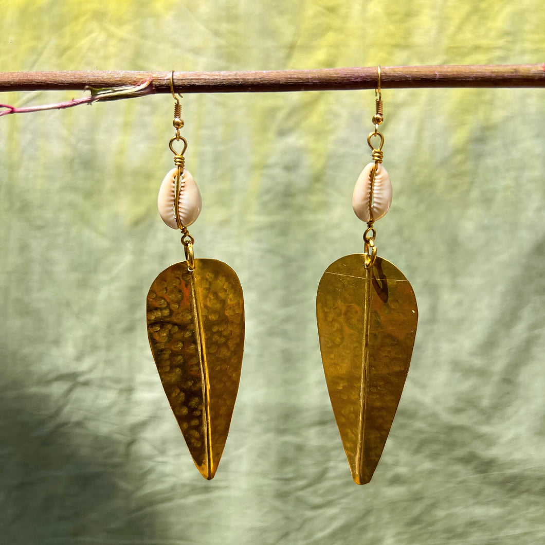 Majani Brass earrings