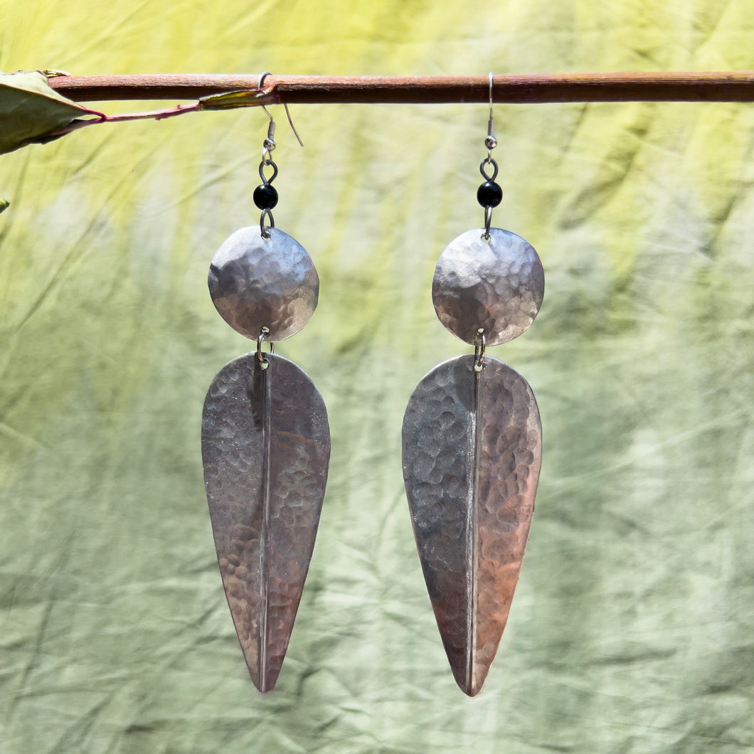 Majani Silver-Brass earrings