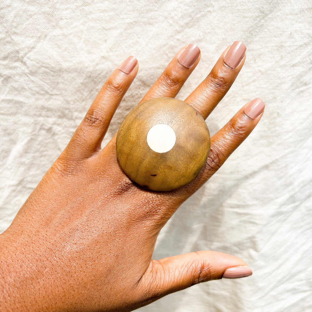 Inaya Wood & Ivory Ring